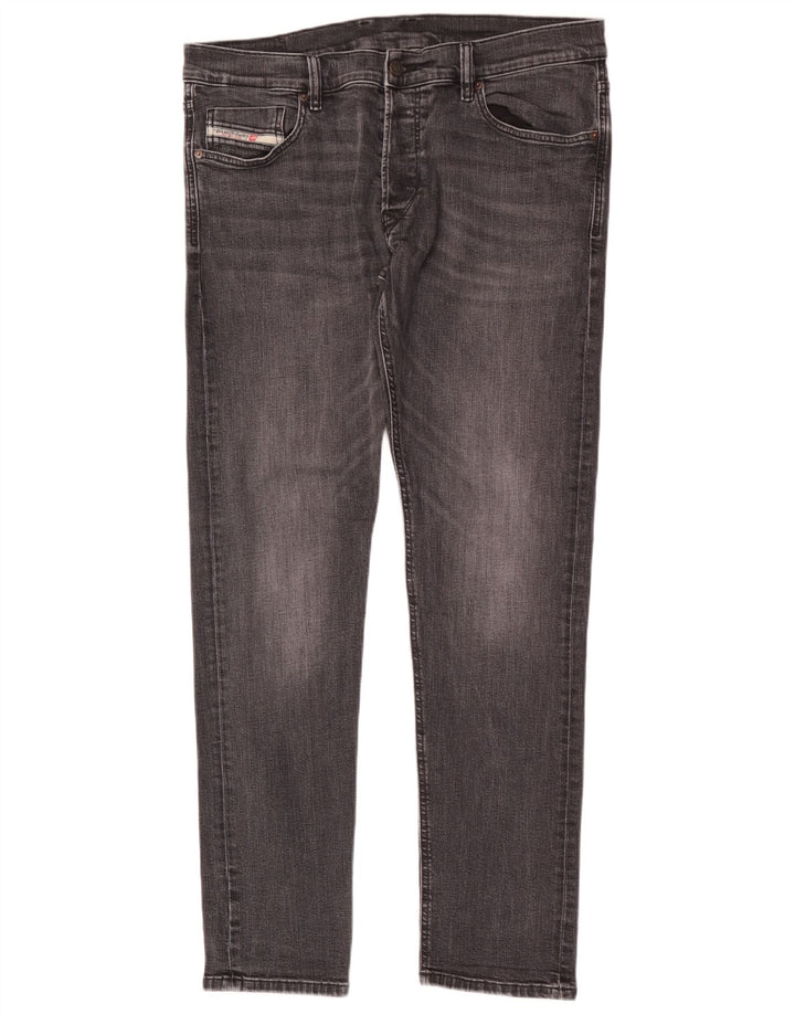 Diesel Mens Slim Jeans W34 L33 Cinza Algodão