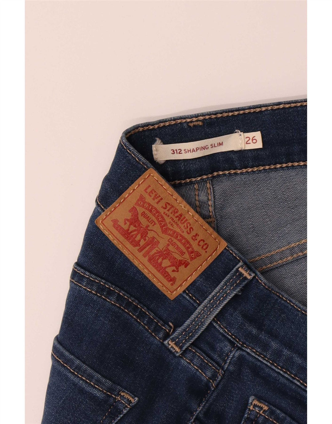 Calça jeans feminina Levi's 312 Shaping Slim W26 L32 azul algodão