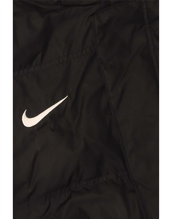Jaqueta acolchoada com capuz Nike masculina Storm-Fit Reino Unido 40 grande poliéster preto