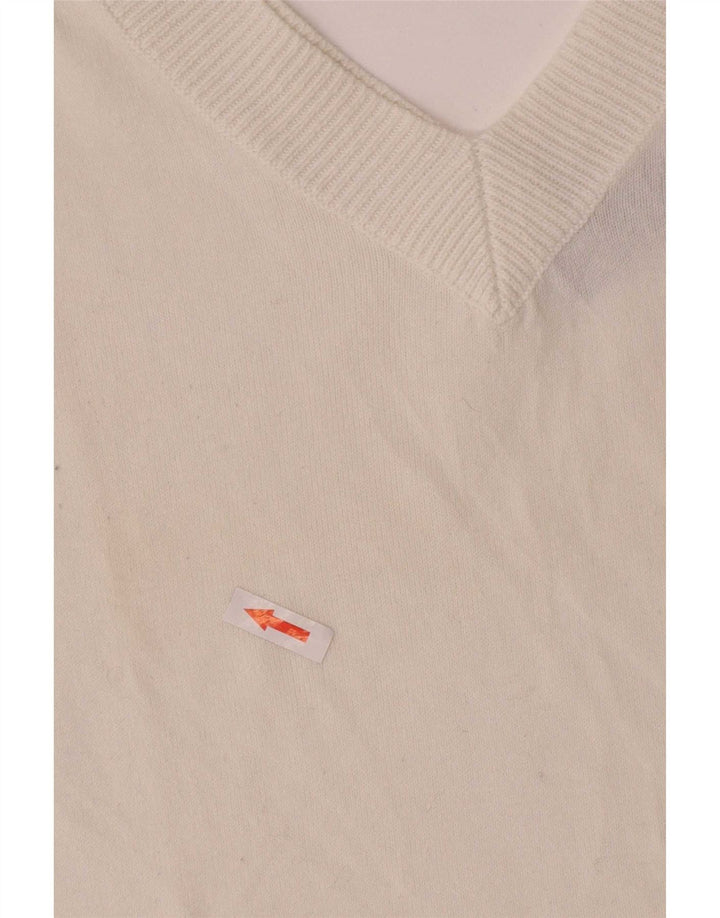 Blusa feminina Zara Top UK 14 grande algodão branco