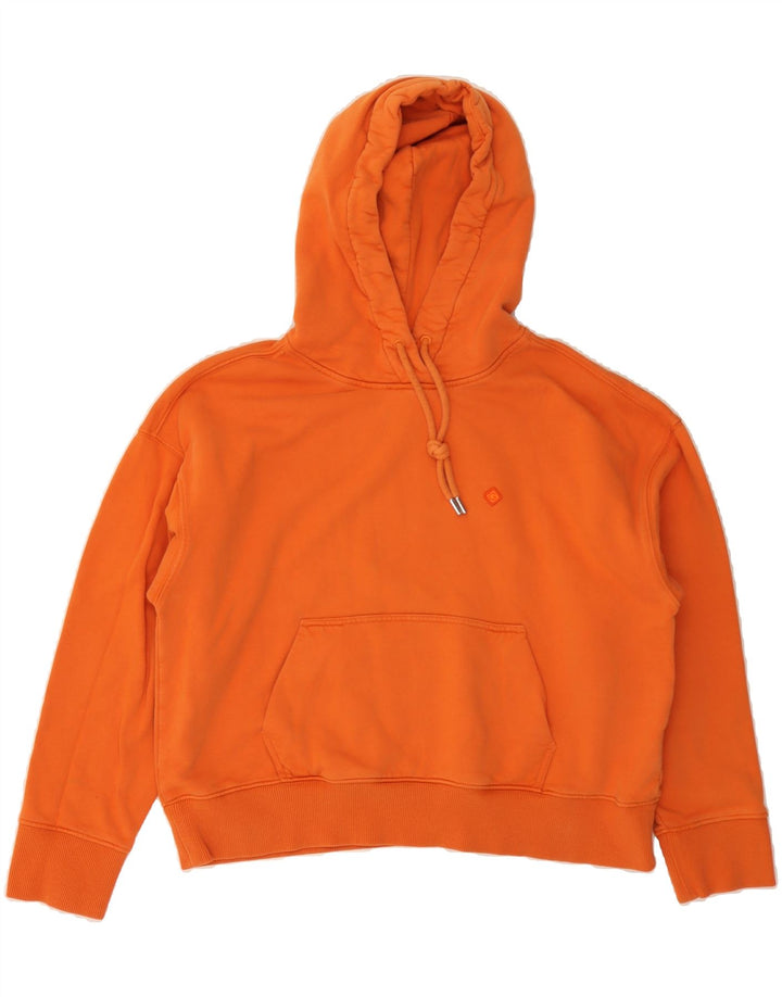 GANT Womens Crop Hoodie Jumper UK 14 Large Orange Cotton Vintage Gant and Second-Hand Gant from Messina Hembry 