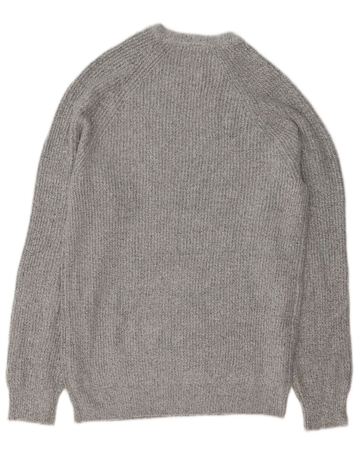 Suéter masculino Marks & Spencer com gola redonda, pequeno cinza poliamida