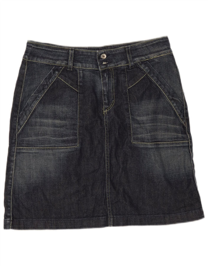 Saia jeans feminina BEN SHERMAN médio W30 algodão azul marinho