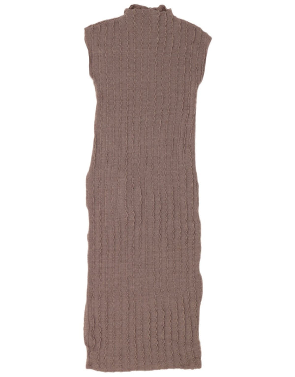 Zara Vestido feminino maxi sem mangas, Reino Unido 12, cinza médio