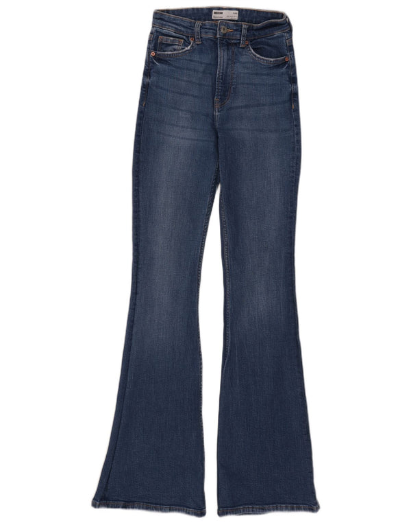 Bershka Calça Jeans Feminina Flared EU 34 XS W24 L32 Azul