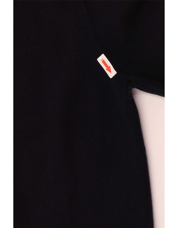 Suéter masculino Gant com zíper e gola alta de lã azul marinho médio