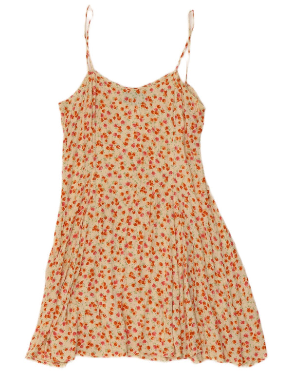 Vestido de verão feminino Onyx UK 4 XS bege floral