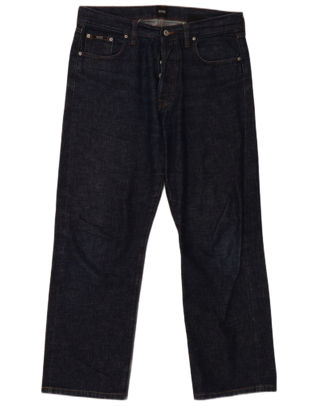 Hugo Boss Jeans retos femininos W36 L30 algodão azul marinho