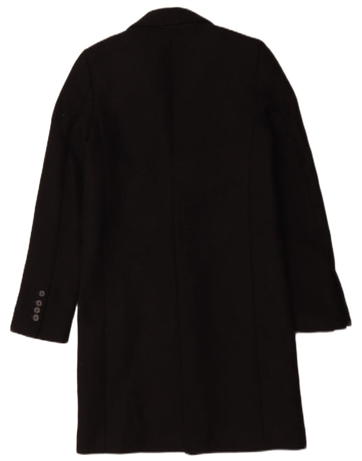 Sobretudo feminino Zara UK 6 XS preto poliéster