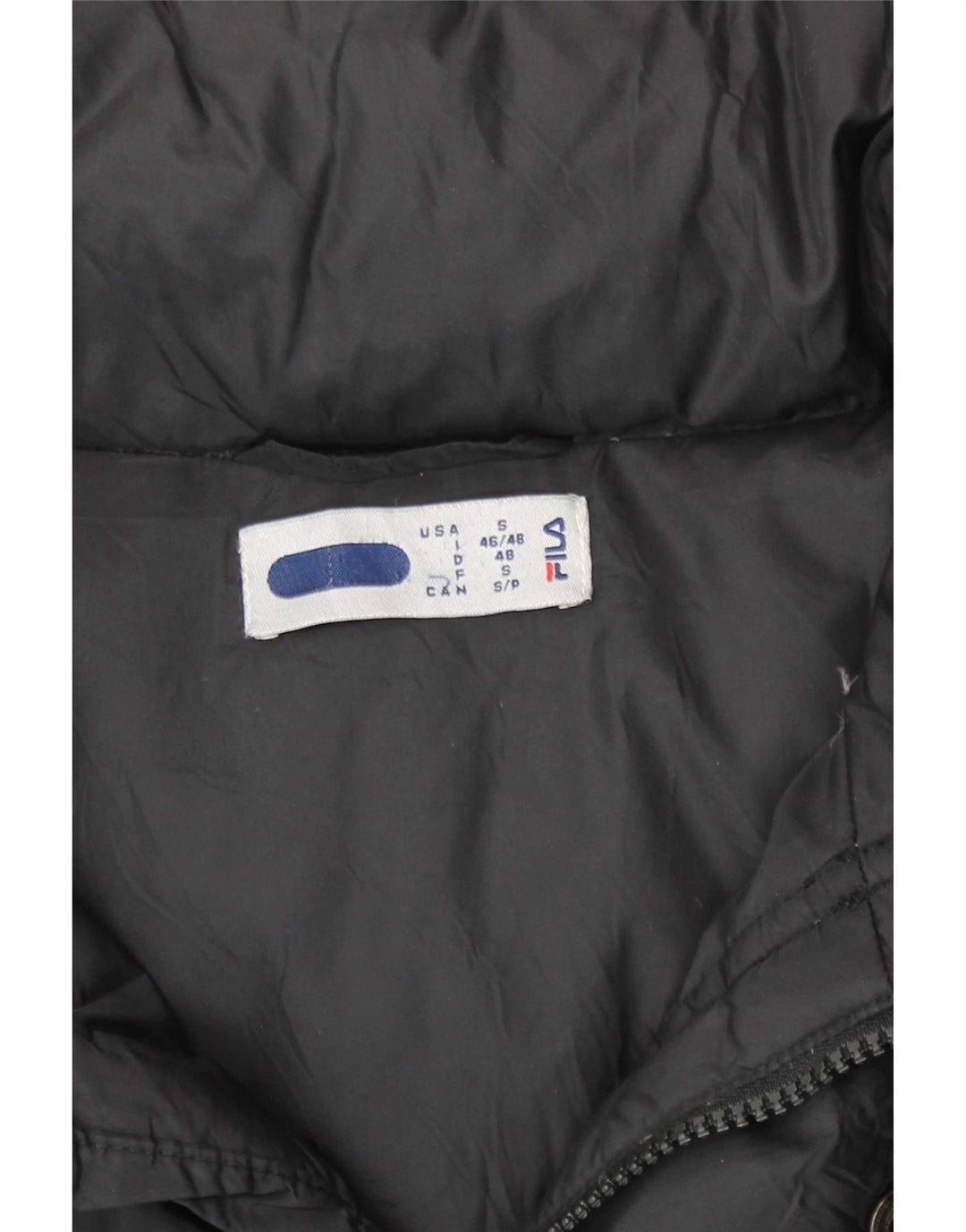 Jaqueta acolchoada masculina Fila IT 46/48 médio preto