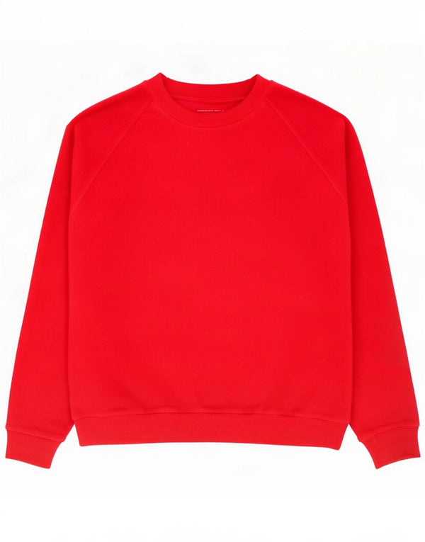 Vintage Mens Velvet Sweatshirt Jumper Large Red