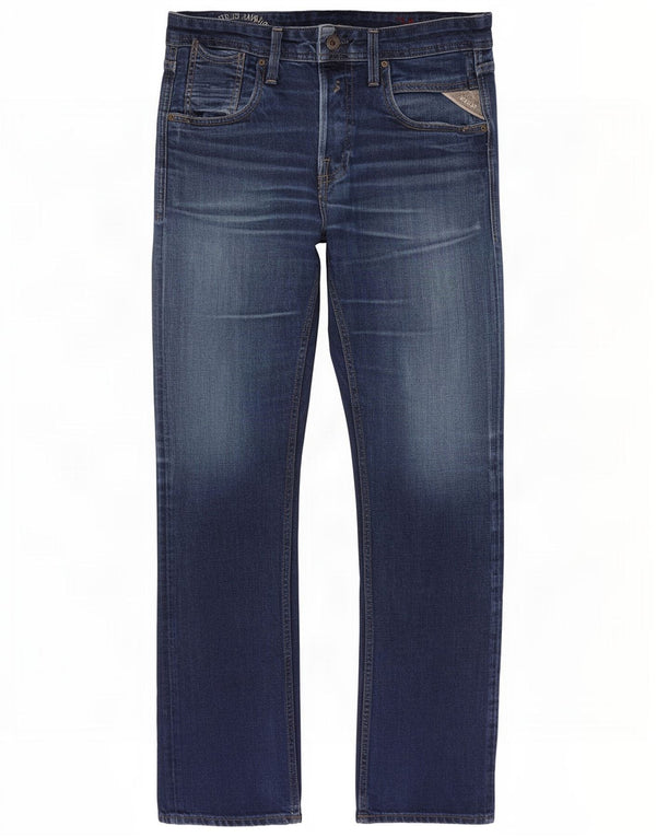 Replay Jeans Straight Masculino W31 L34 Azul Marinho Algodão