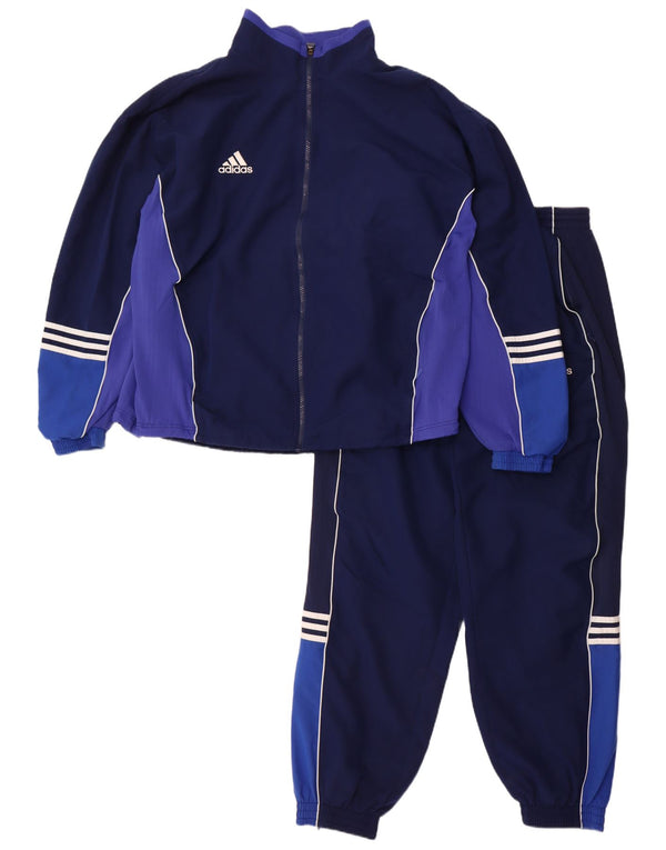 Adidas Mens Full Tracksuit UK 48/50 XL Azul Marinho Colorblock Poliéster
