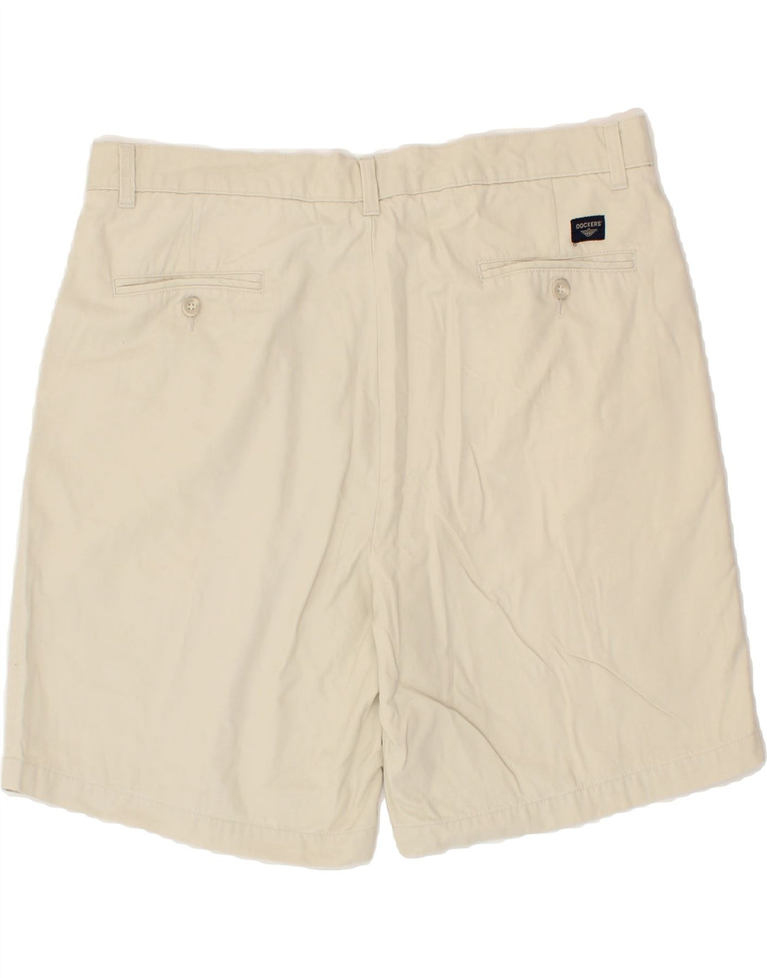 DOCKERS Mens Relaxed Fit Pegged Chino Shorts W38 XL Beige Cotton Vintage Dockers and Second-Hand Dockers from Messina Hembry 
