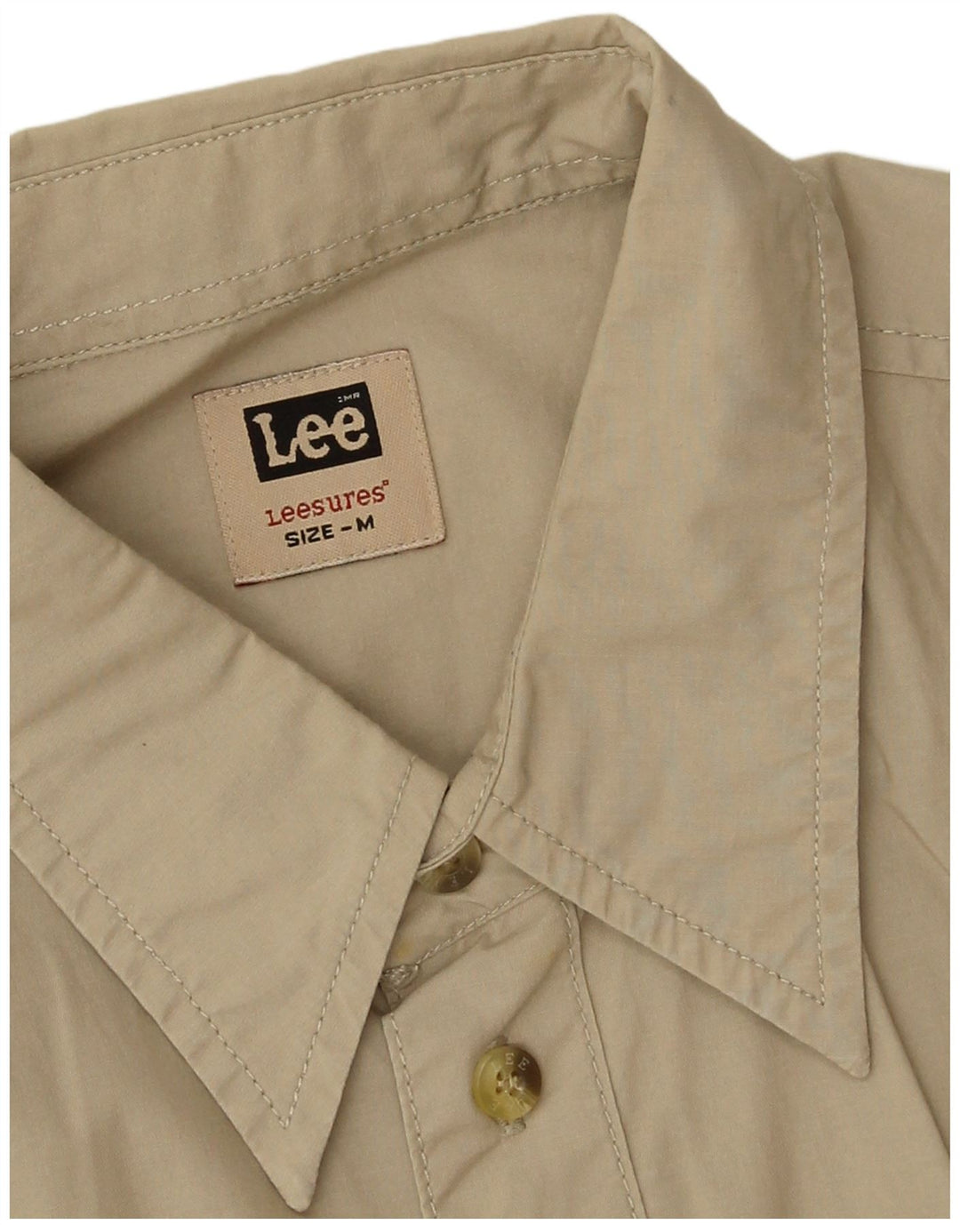 Camisa masculina Lee algodão cáqui médio