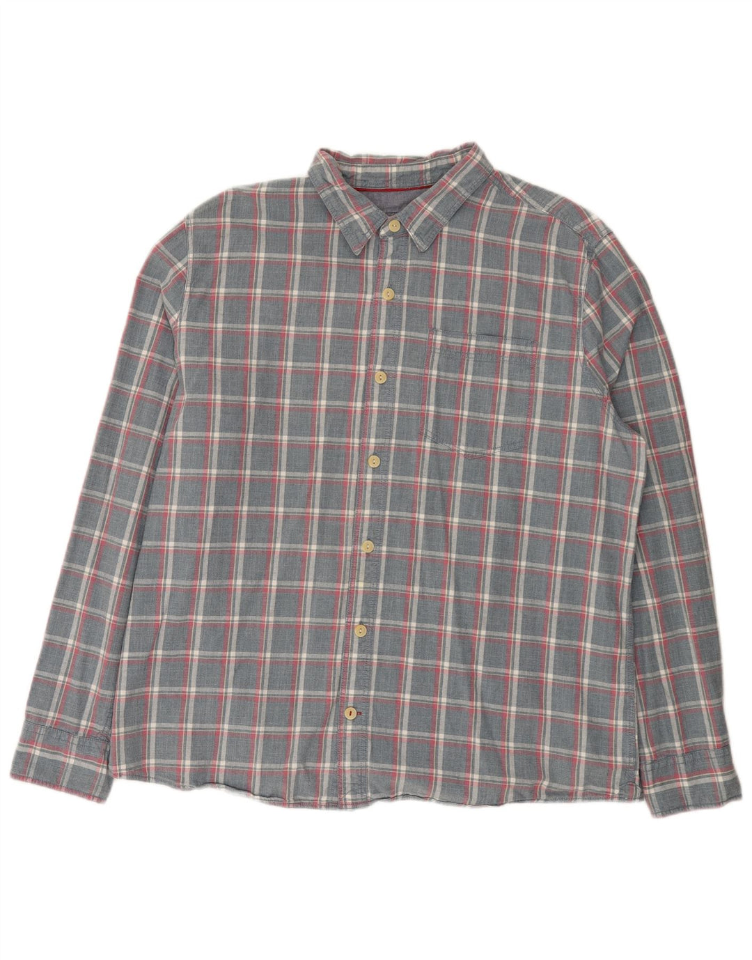 Camisa masculina de ajuste regular Fat Face 2XL algodão xadrez cinza