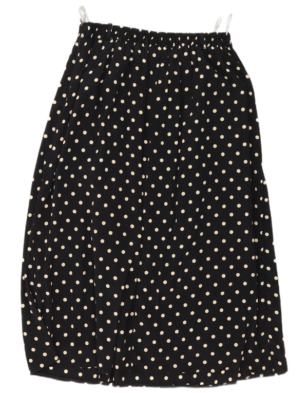Saia plissada feminina vintage W32 grande preta manchada