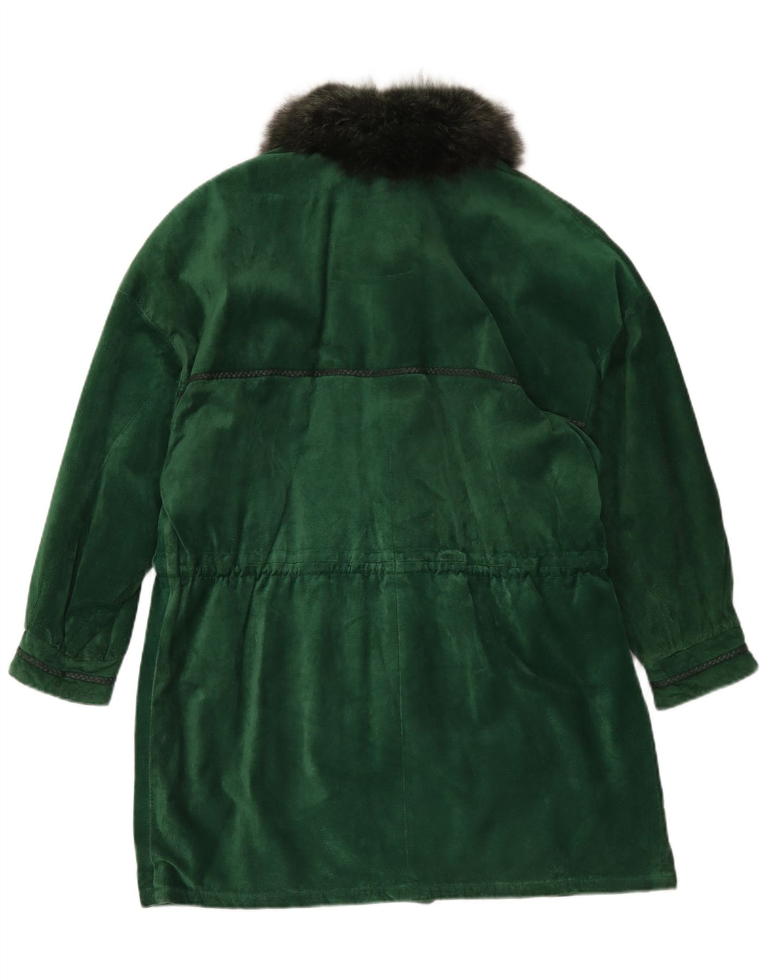 Sobretudo feminino de camurça oversized Vinci UK 18 XL verde