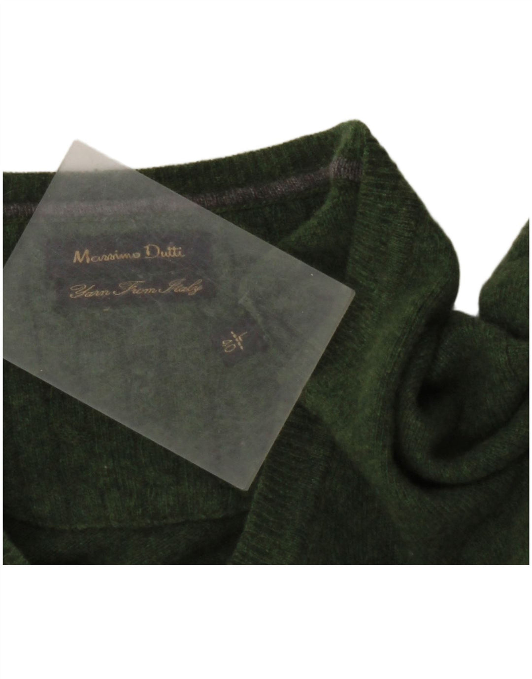 Suéter masculino MASSIMO DUTTI com decote em V grande verde