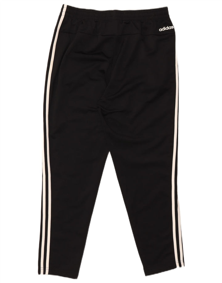 Calça de treino feminina Adidas UK 16/18 grande poliéster preto