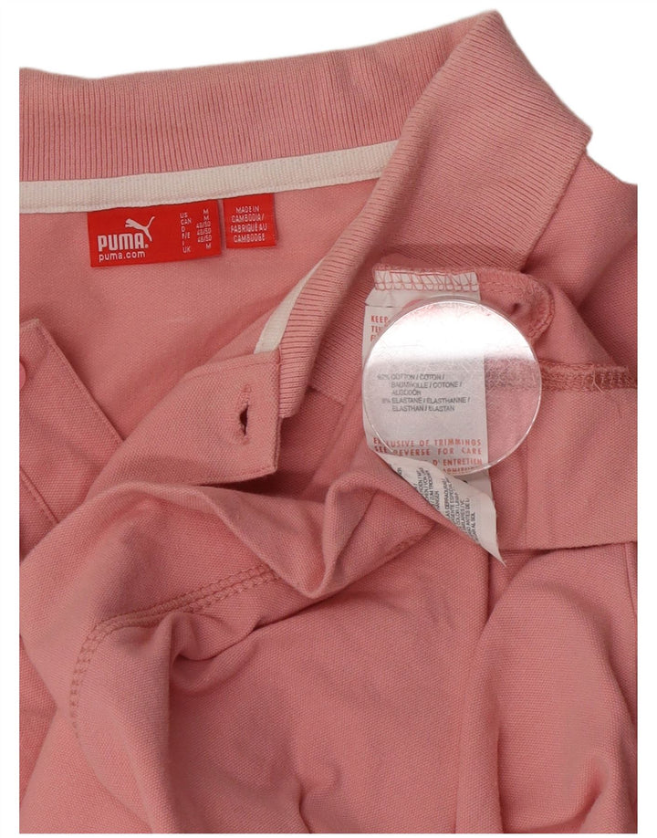Camisa polo masculina Puma médio rosa algodão