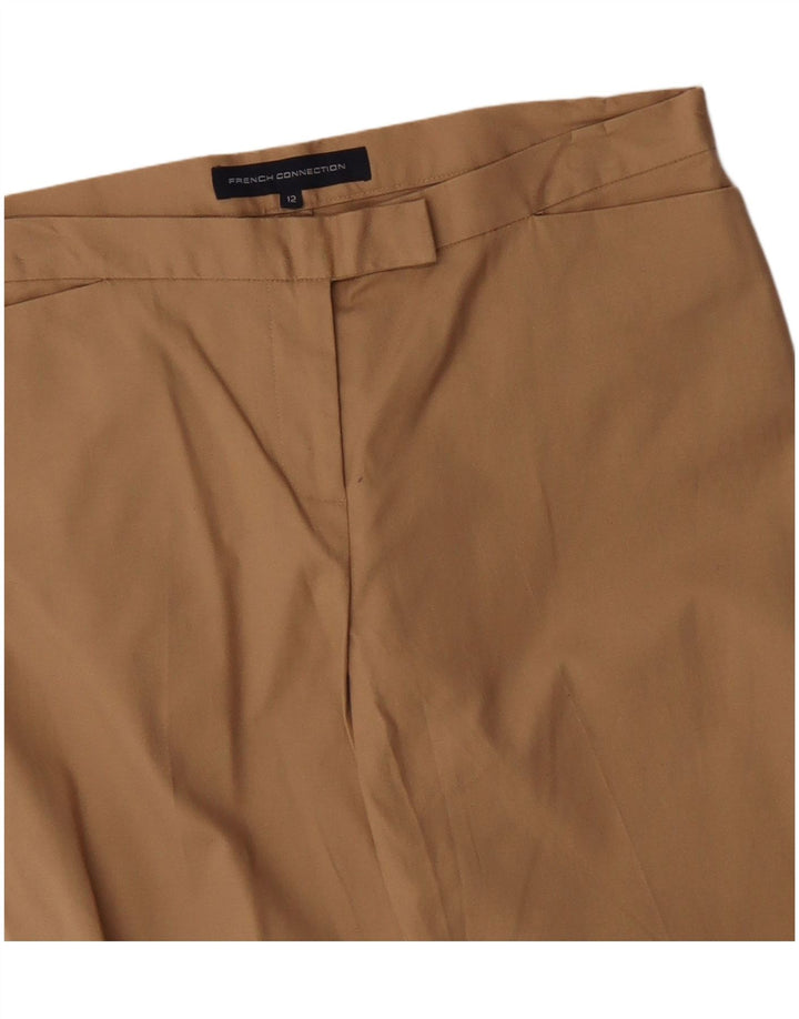 Calça casual feminina French Connection UK 12 médio W32 L30 bege