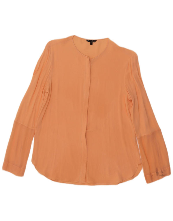 Blusa feminina transparente Massimo Dutti UE 40 médio laranja