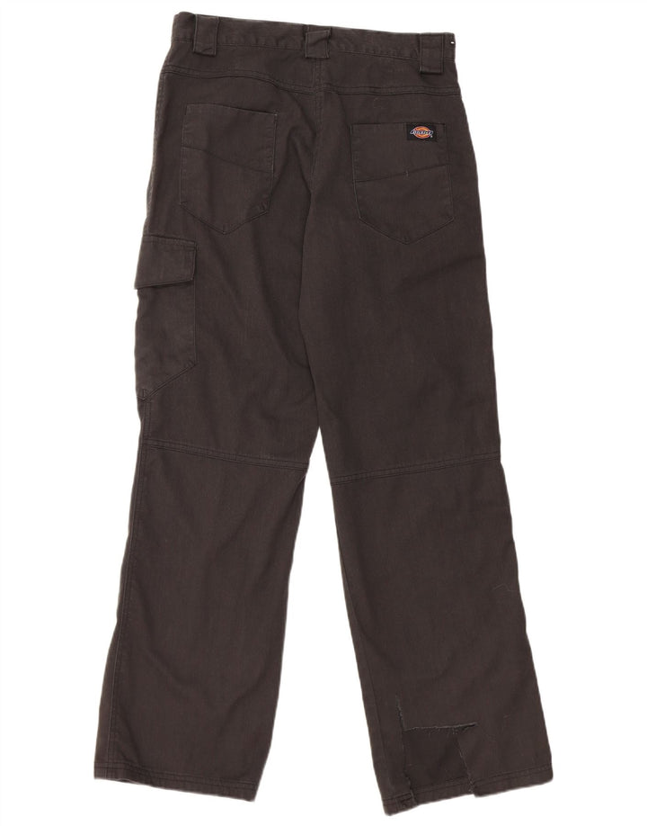 Calças cargo retas femininas Dickies US 10 médio W28 L31 cinza