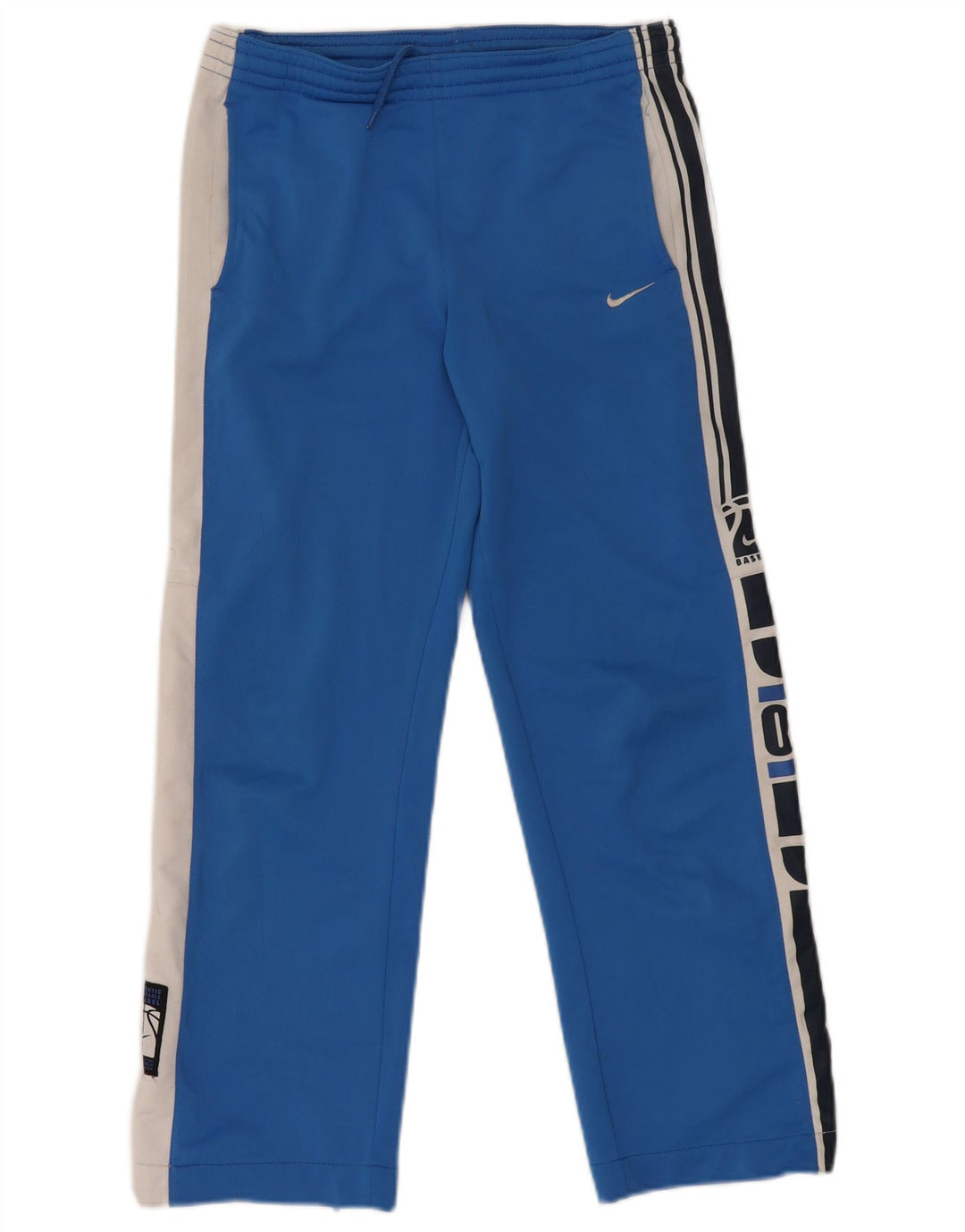 Calça de treino gráfica NIKE para meninos 10-11 anos médio azul colorblock