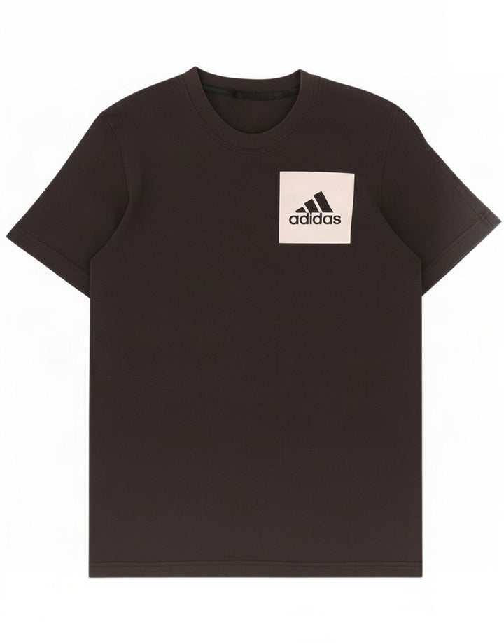 Adidas Mens T-Shirt Top Pequeno Bloco Colorido Preto