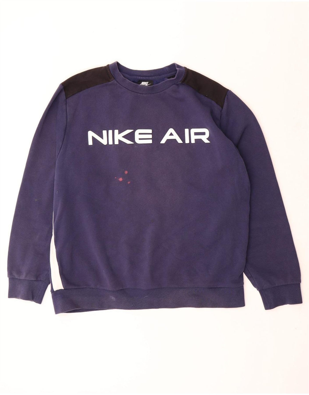 Moletom gráfico masculino Nike Jumper grande algodão colorblock azul marinho