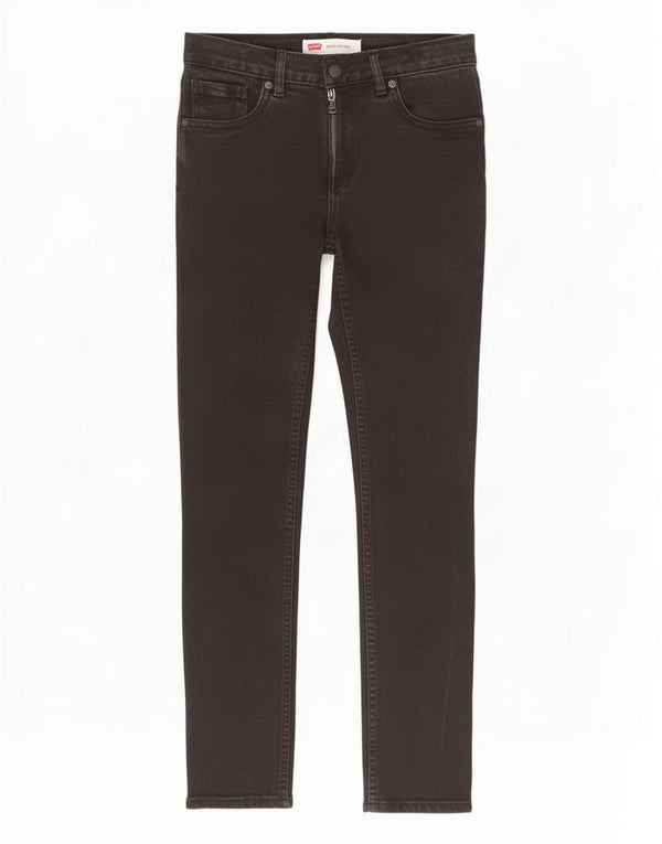 Levi's Meninos 510 Skinny Jeans 15-16 Anos W28 L30 Algodão Preto