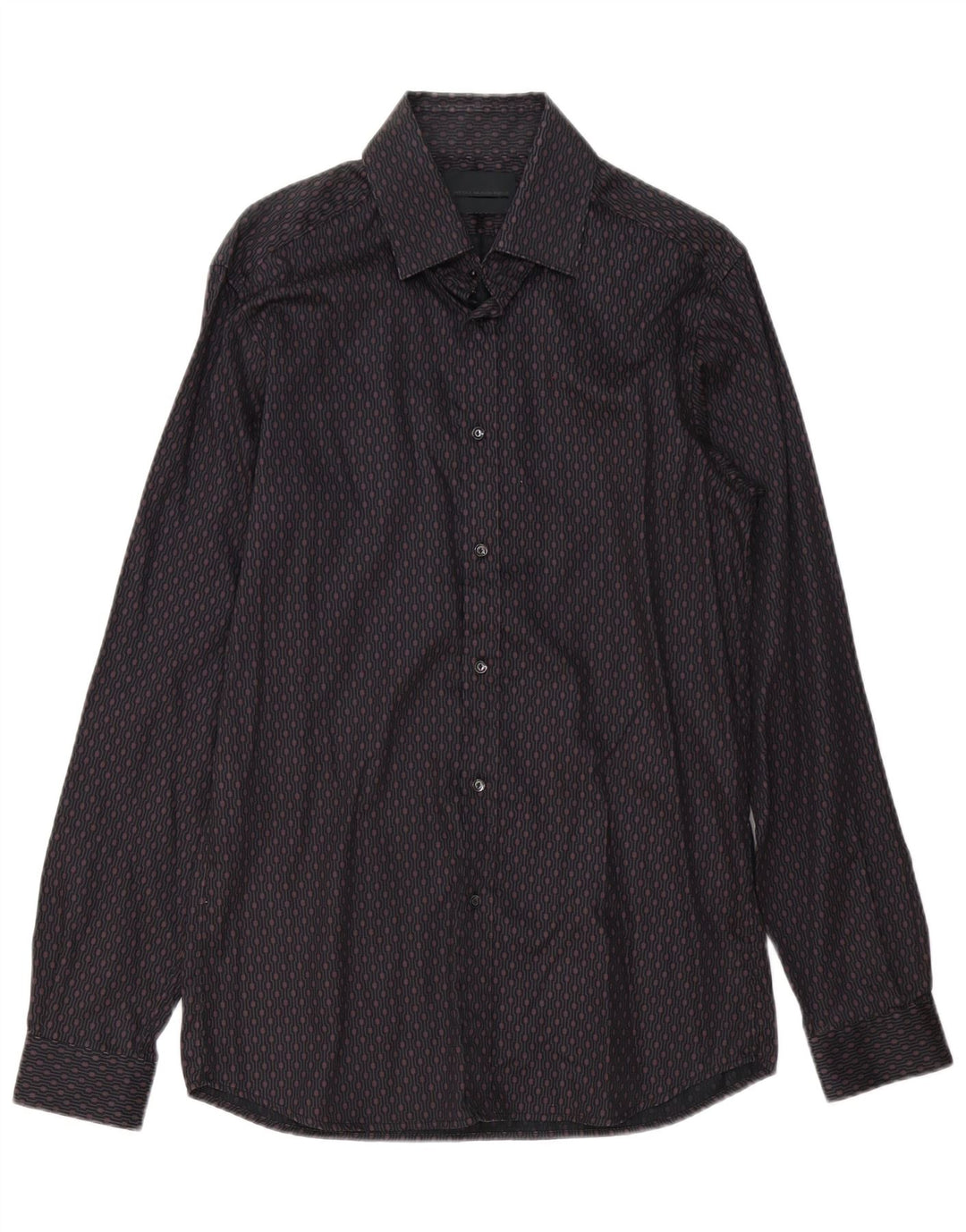 Camisa masculina Diesel IT 48 algodão geométrico médio Borgonha