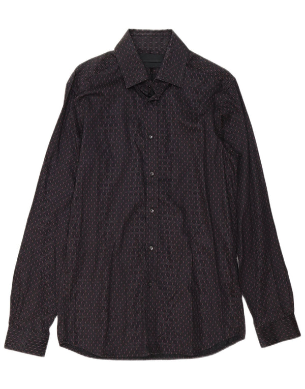 Camisa masculina Diesel IT 48 algodão geométrico médio Borgonha