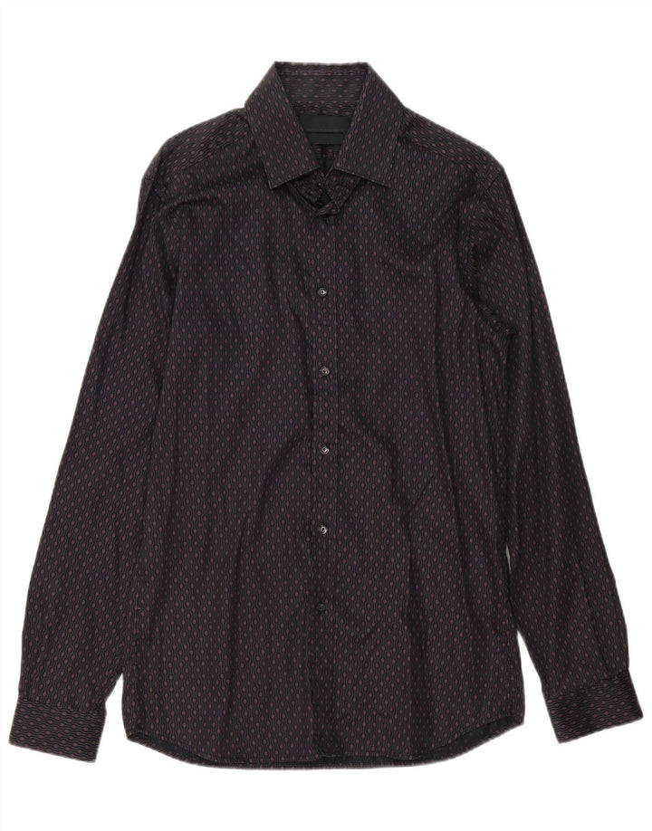 Camisa masculina Diesel IT 48 algodão geométrico médio Borgonha