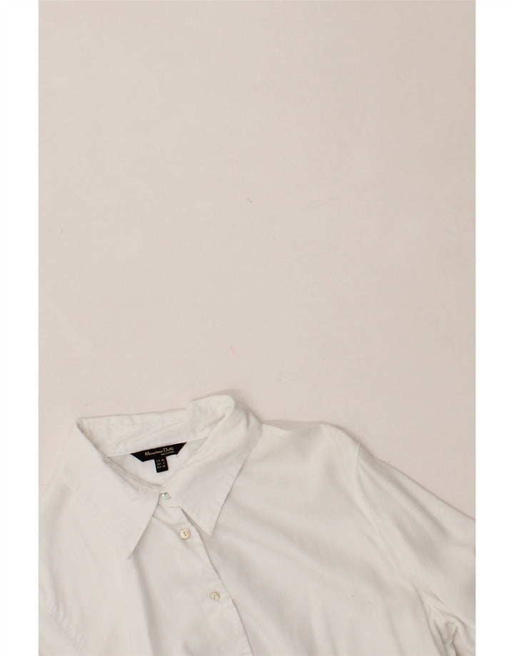Camisa feminina MASSIMO DUTTI EU 38 pequena branca Lyocell