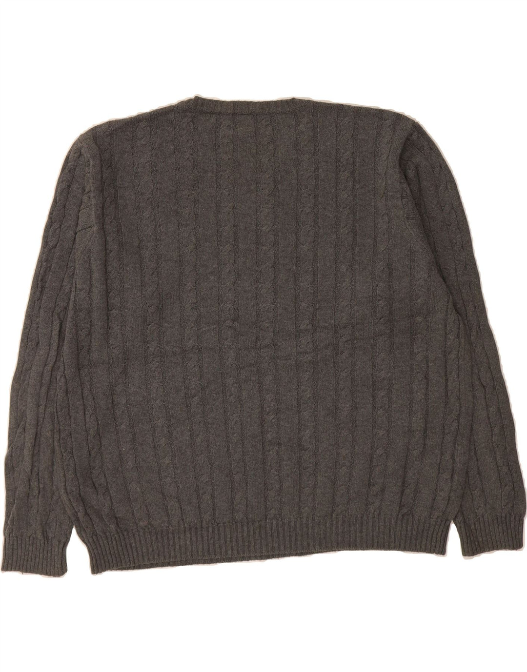IZOD Mens Loose Fit Crew Neck Jumper Sweater Large Grey Cotton Vintage Izod and Second-Hand Izod from Messina Hembry 