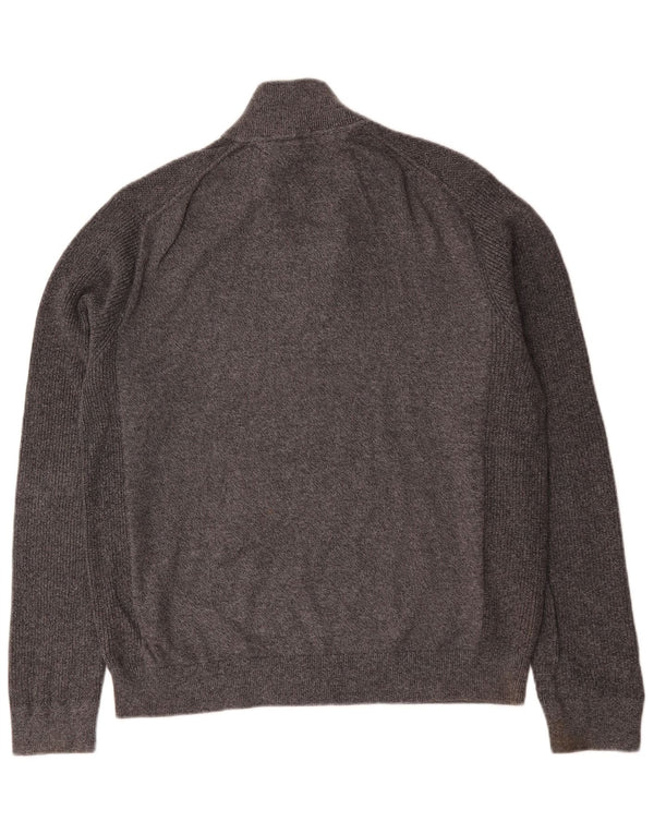 Suéter masculino Tommy Hilfiger com zíper e gola XL algodão cinza