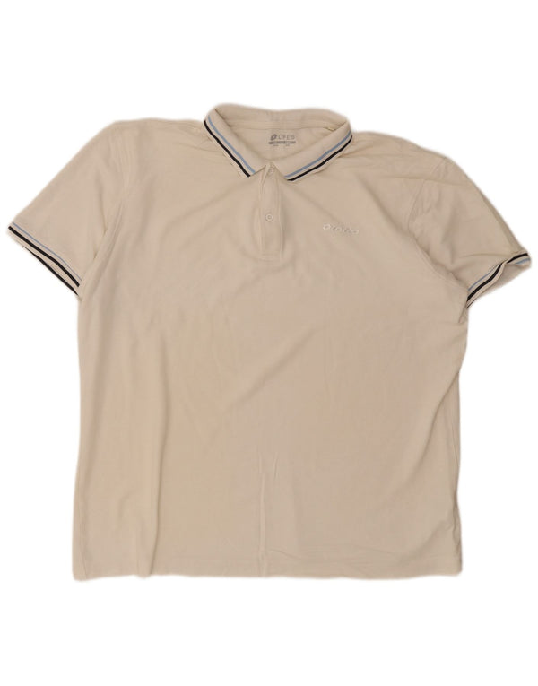Camisa polo masculina Lotto 2XL algodão branco