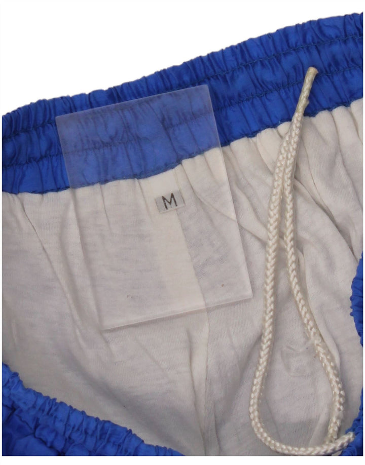 Calça de treino masculina VINTAGE Joggers médio azul colorblock