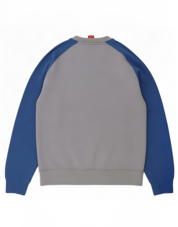 Moletom gráfico masculino Nike Jumper grande cinza colorblock algodão
