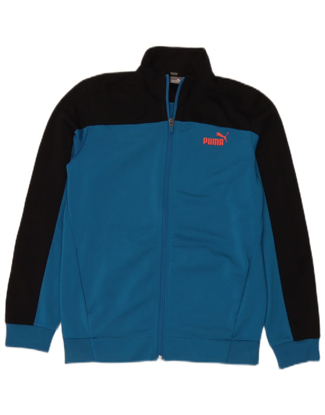 Jaqueta Puma Meninos Treino Top 11-12 Anos Grande Azul Colorblock Poliéster