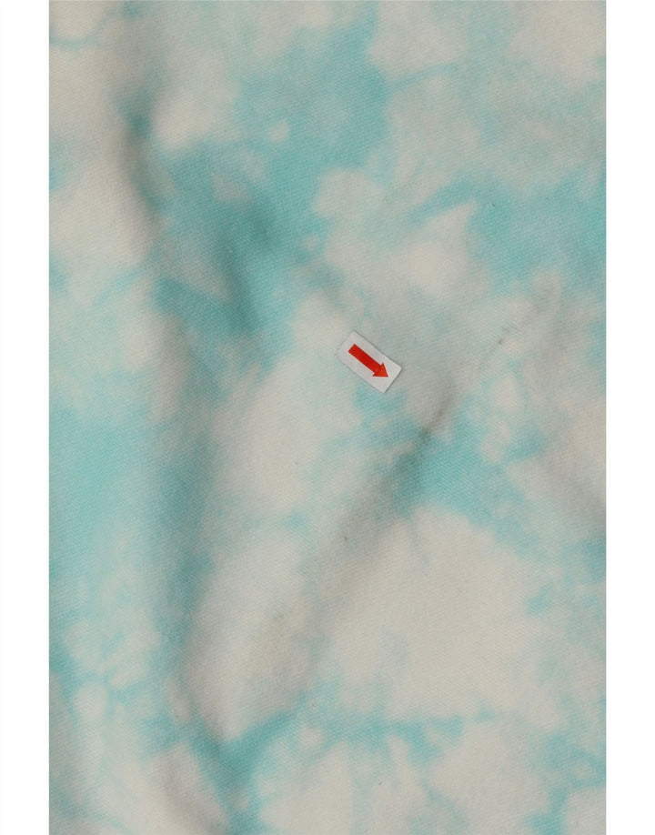 CHAMPION Suéter feminino grande com capuz UK 10 pequeno azul tie-dye algodão