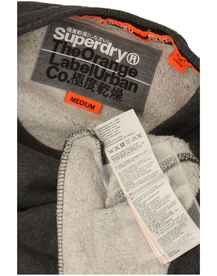 Superdry moletom masculino jumper médio cinza camuflagem algodão