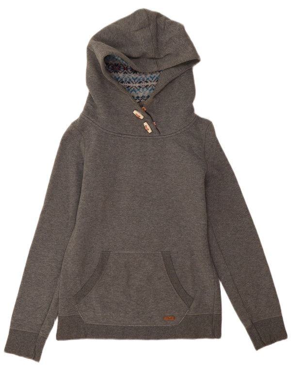 Jumper com capuz feminino Playlife UK 10 pequeno cinza