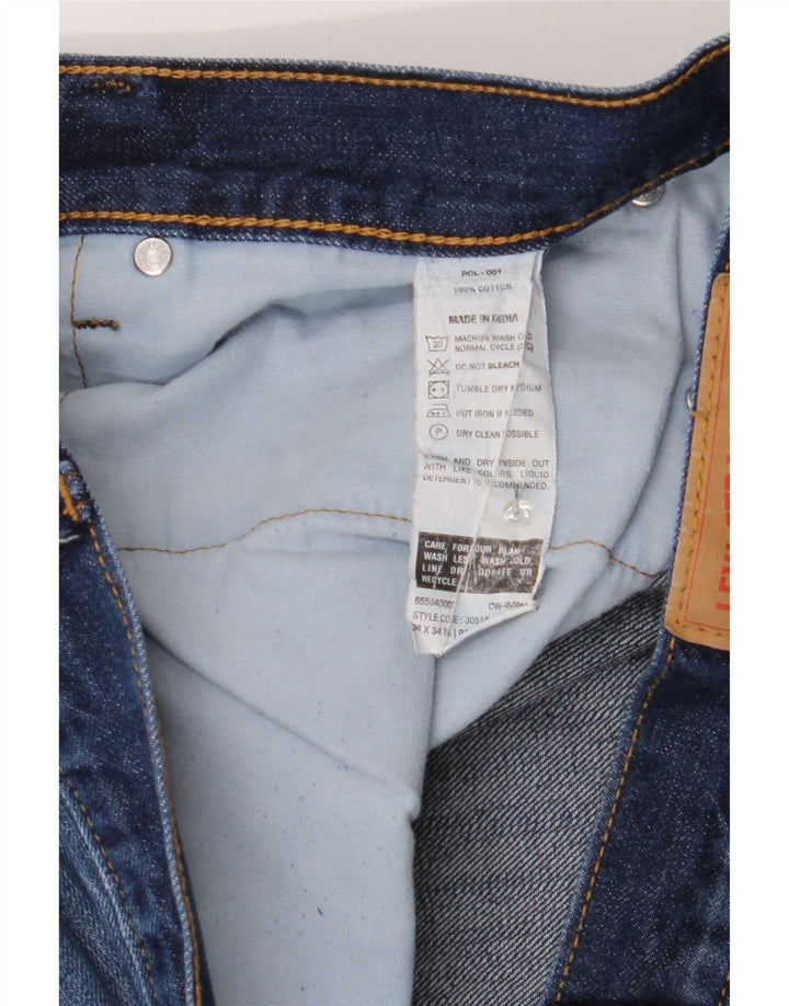 Levi's Mens Slim Jeans W36 L34 Azul Algodão