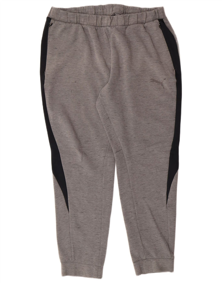 PUMA Mens Tracksuit Trousers Joggers XL  Grey Colourblock