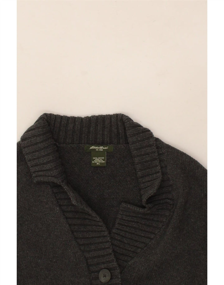EDDIE BAUER Womens Cardigan Sweater UK 18 XL Grey Cotton Vintage Eddie Bauer and Second-Hand Eddie Bauer from Messina Hembry 