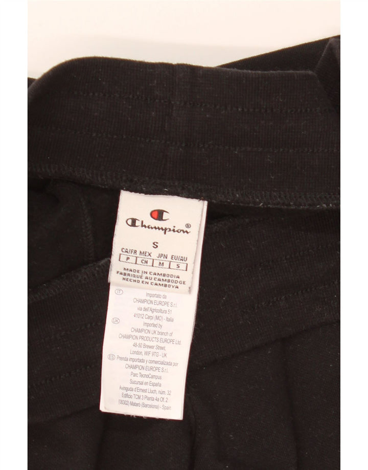 Calça de treino masculina Champion pequena de algodão preto