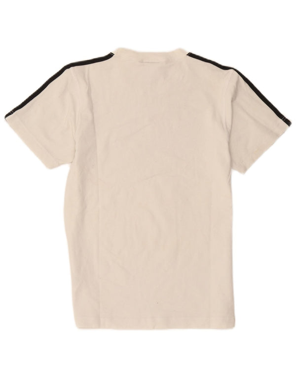Camiseta masculina Adidas Top UK 36/38 pequena algodão branco